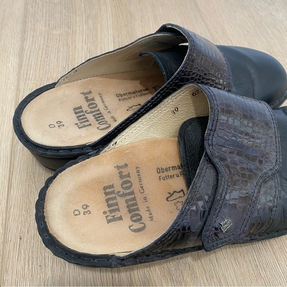 FINN COMFORT AUSSEE SOFT Black Napa / Croc - Picture 3 of 6